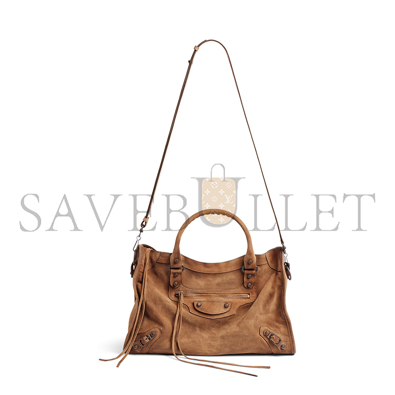BALENCIAGA WOMEN'S LE CITY BAG MEDIUM IN CAMEL 8230582AB2A2533 (38*24*13cm) BALENCIAGA WOMEN'S LE CITY BAG MEDIUM IN CAMEL 8230582AB2A2533 (38*24*13cm)