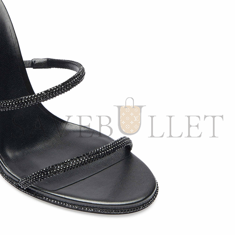 RENE CAOVILLA CLEO BLACK SANDAL 105 C10416-105 RENE CAOVILLA CLEO BLACK SANDAL 105 C10416-105
