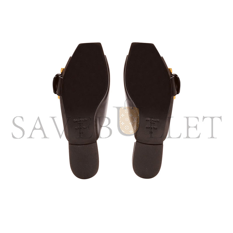 BALMAIN ANTHEM FLAT LEATHER SANDALS FN1UP141LVIT BALMAIN ANTHEM FLAT LEATHER SANDALS FN1UP141LVIT