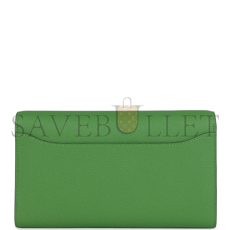 HERMES CONSTANCE WALLET TO GO VERT YUCCA EPSOM GOLD HARDWARE 436571 (20*11*4cm)