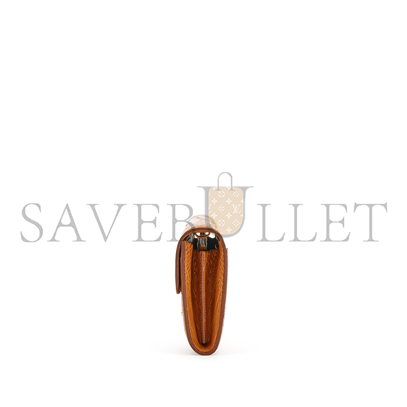 HERMES MASTER GOLD MATTE ALLIGATOR CONSTANCE-TO-GO GOLD HARDWARE 436572 (20.5*13*3cm)