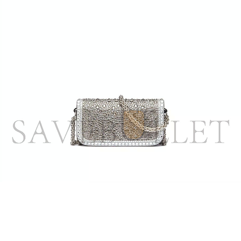 VALENTINO SMALL VALENTINO GARAVANI LOCÒ SHOULDER BAG WITH RHINESTONES 3W0B0K53JFN_ZQG (20*11*5cm) VALENTINO SMALL VALENTINO GARAVANI LOCÒ SHOULDER BAG WITH RHINESTONES 3W0B0K53JFN_ZQG (20*11*5cm)