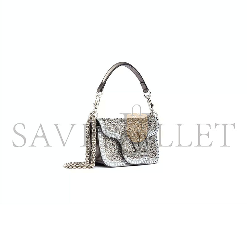 VALENTINO SMALL VALENTINO GARAVANI LOCÒ SHOULDER BAG WITH RHINESTONES 3W0B0K53JFN_ZQG (20*11*5cm) VALENTINO SMALL VALENTINO GARAVANI LOCÒ SHOULDER BAG WITH RHINESTONES 3W0B0K53JFN_ZQG (20*11*5cm)