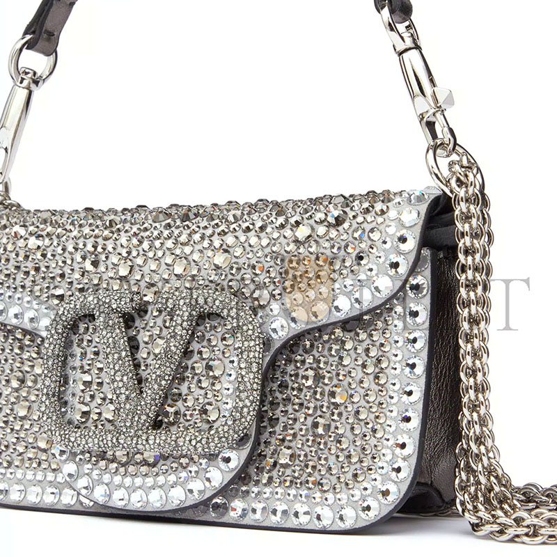 VALENTINO SMALL VALENTINO GARAVANI LOCÒ SHOULDER BAG WITH RHINESTONES 3W0B0K53JFN_ZQG (20*11*5cm) VALENTINO SMALL VALENTINO GARAVANI LOCÒ SHOULDER BAG WITH RHINESTONES 3W0B0K53JFN_ZQG (20*11*5cm)