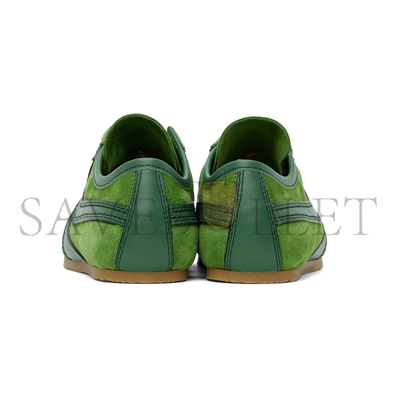 DRIES VAN NOTEN GREEN SUEDE SNEAKERS 241-1159