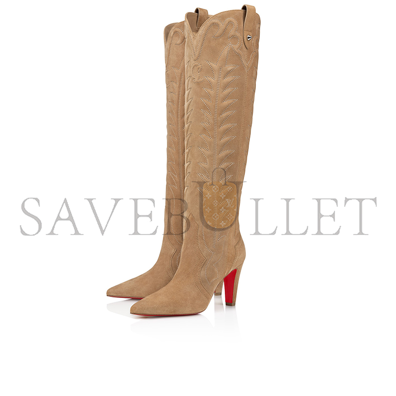 CHRISTIAN LOUBOUTIN SANTIA BOTTA85 MM BOOTS VEAU VELOURS LIONNE WOMEN 3240899F486