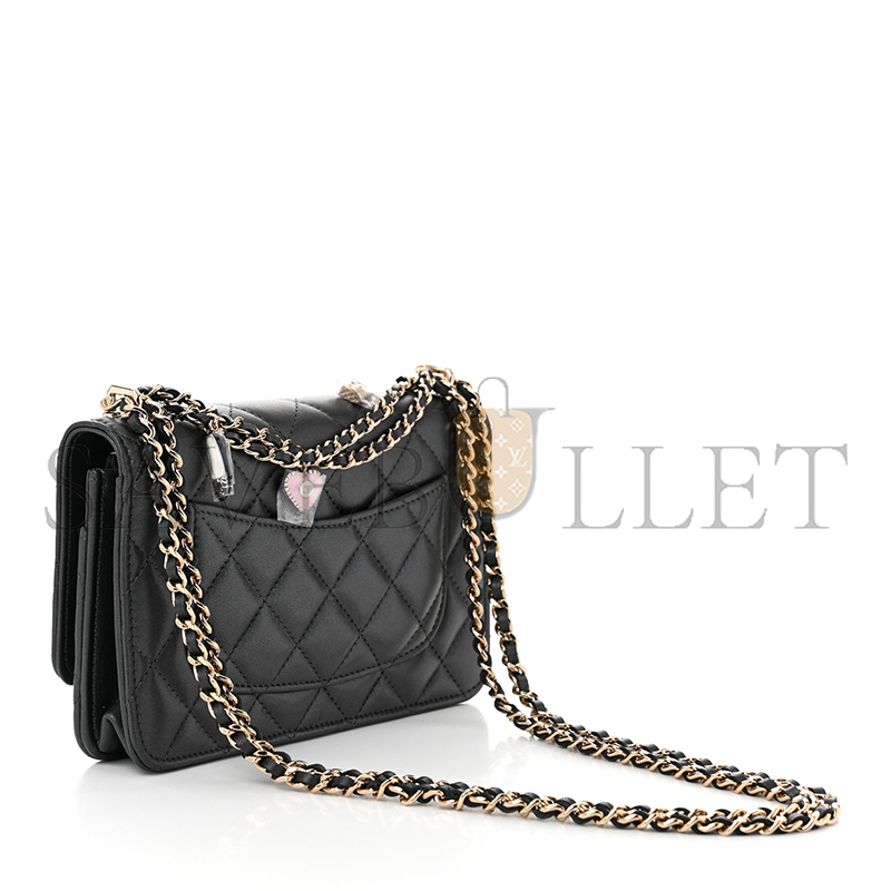 CHANEL MASTER WALLET ON CHAIN WITH CHARMS AP4537 (19*12*3.5cm)