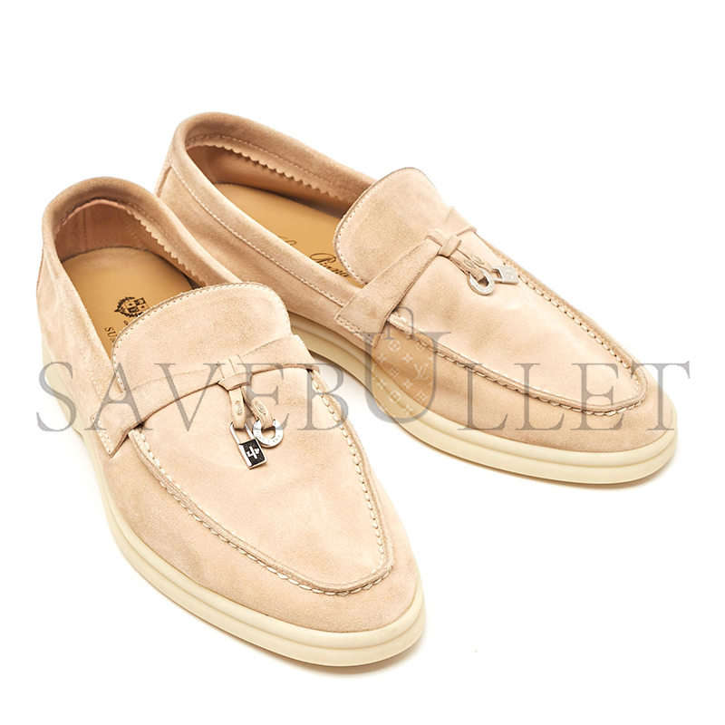 LORO PIANA BEIGE SUEDE SUMMER CHARMS WALK LOAFERS FAE5444D0EE