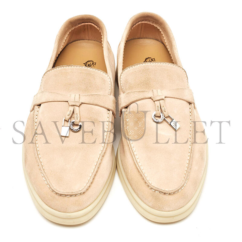 LORO PIANA BEIGE SUEDE SUMMER CHARMS WALK LOAFERS FAE5444D0EE