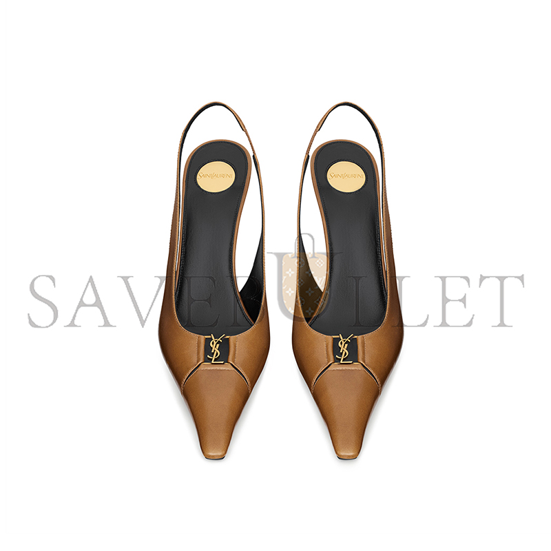 YSL BABYLONE BRETEUIL SLINGBACK PUMPS IN SMOOTH LEATHER 806685AADF12526 YSL BABYLONE BRETEUIL SLINGBACK PUMPS IN SMOOTH LEATHER 806685AADF12526
