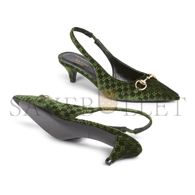 GUCCI WOMEN'S SLINGBACK PUMP WITH HORSEBIT 835978 GUCCI WOMEN'S SLINGBACK PUMP WITH HORSEBIT 835978