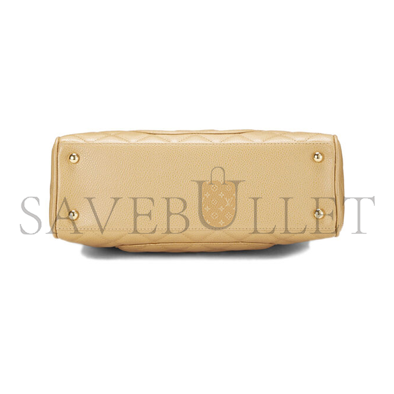 CHANEL MASTER BEIGE QUILTED CAVIAR BOWLER SMALL 71302 (25*15*7cm)