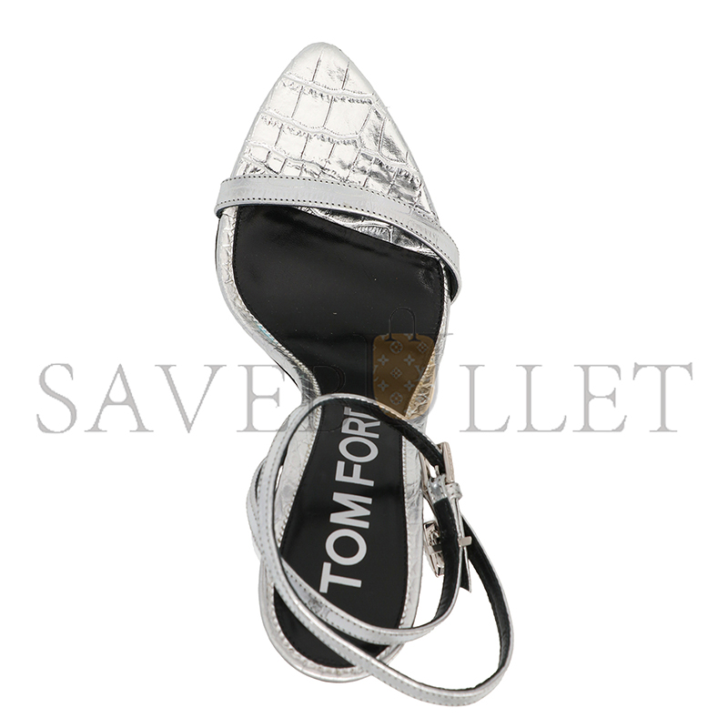 TOM FORD PADLOCK LEATHER SANDALS 372766 W2272J