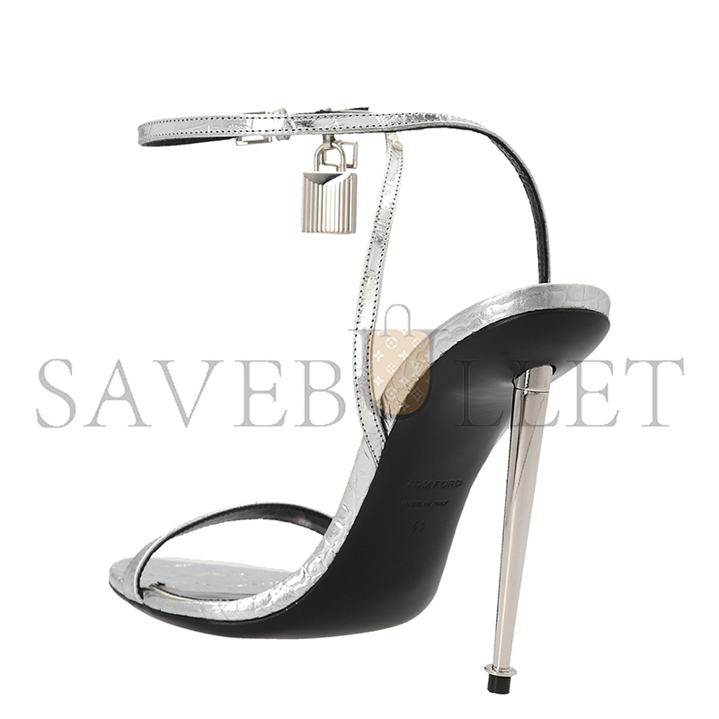 TOM FORD PADLOCK LEATHER SANDALS 372766 W2272J