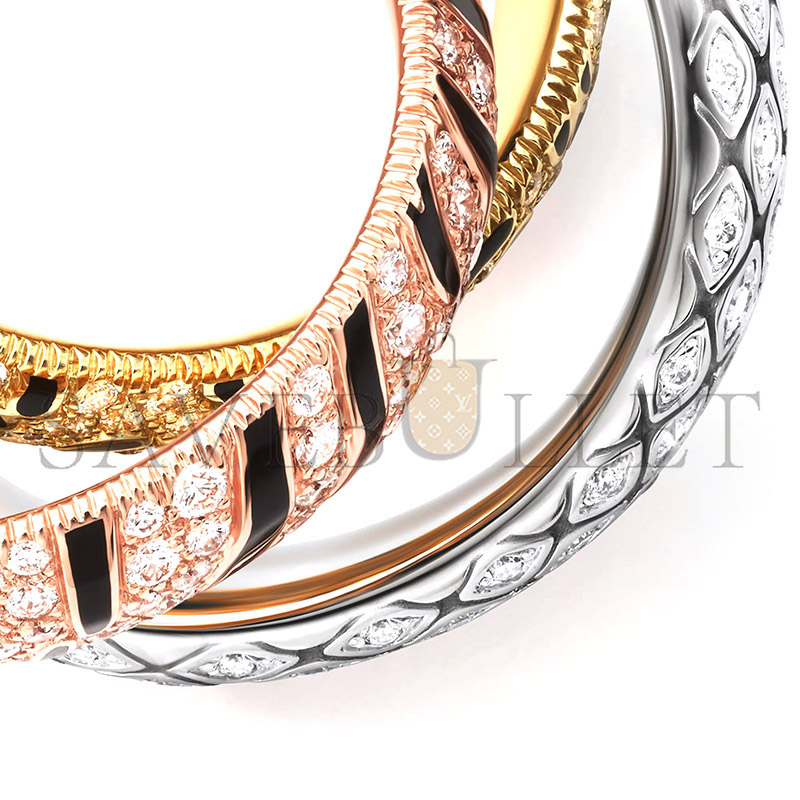 CARTIER TRINITY RING LACQUER PAVED N4814200