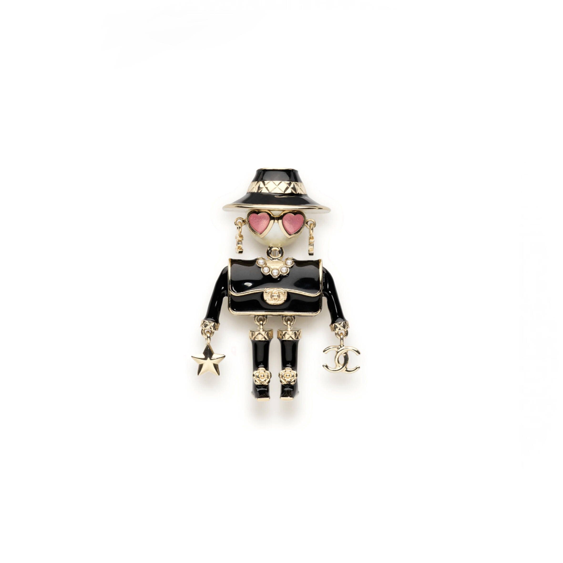 CHANEL BROOCH BLACK ABG223