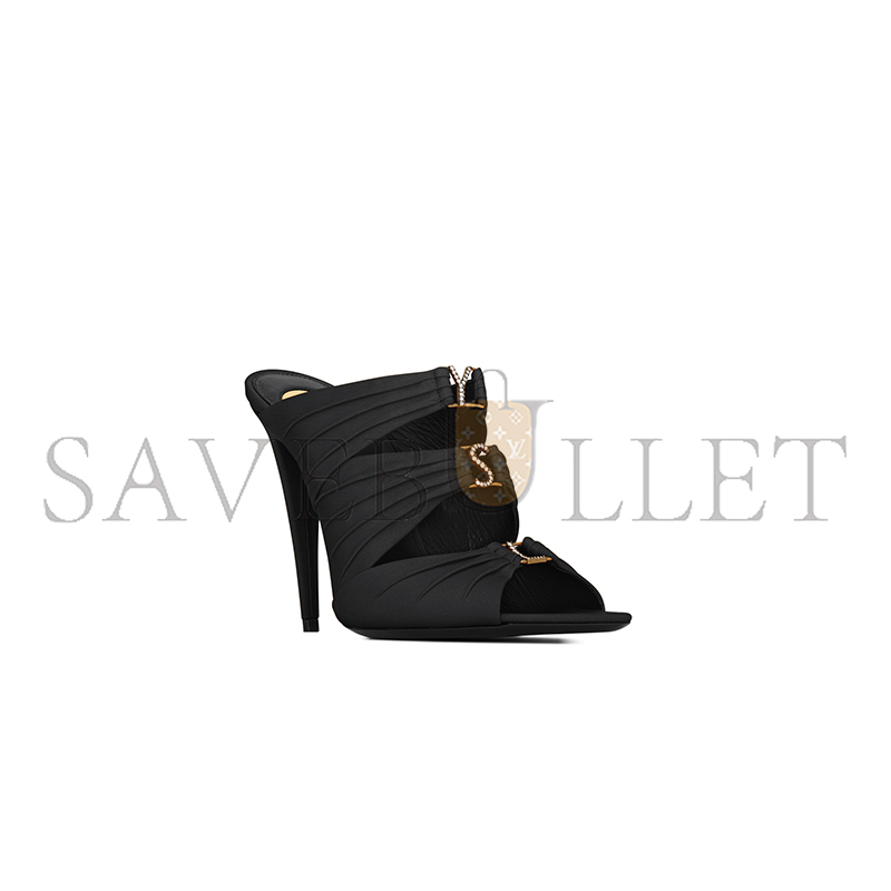 YSL EMILIE MULES IN SATIN CREPE 859545AAF4G1097