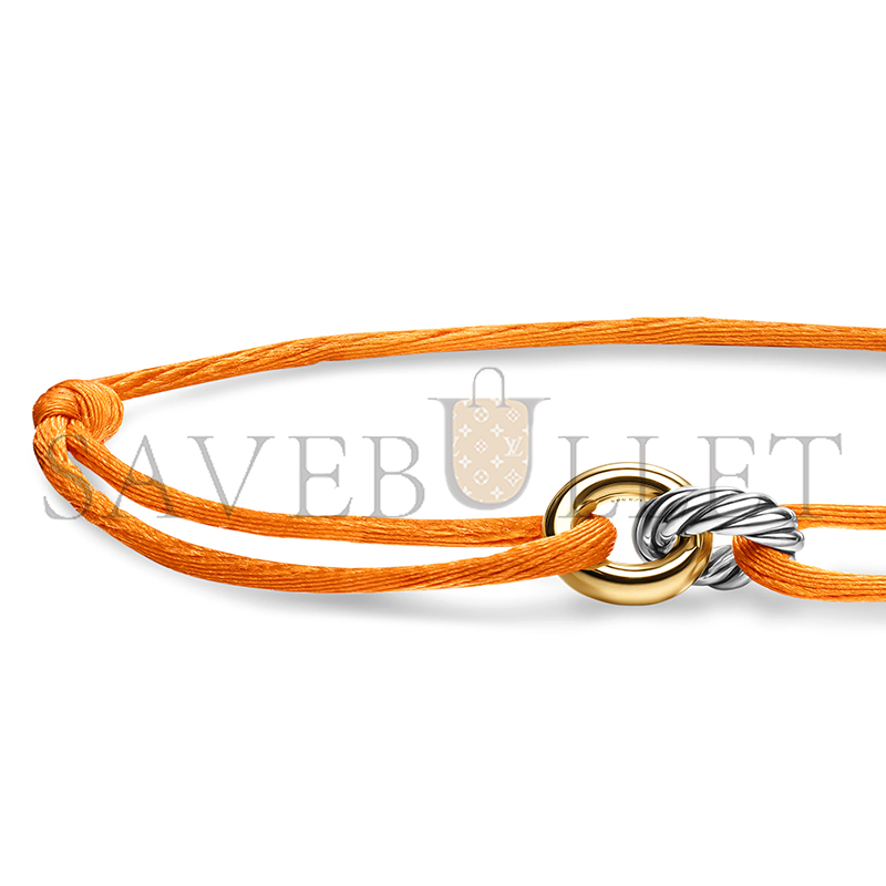 DAVID YURMAN SCULPTED CABLE LINKED CORD BRACELET B18445 S4ORG