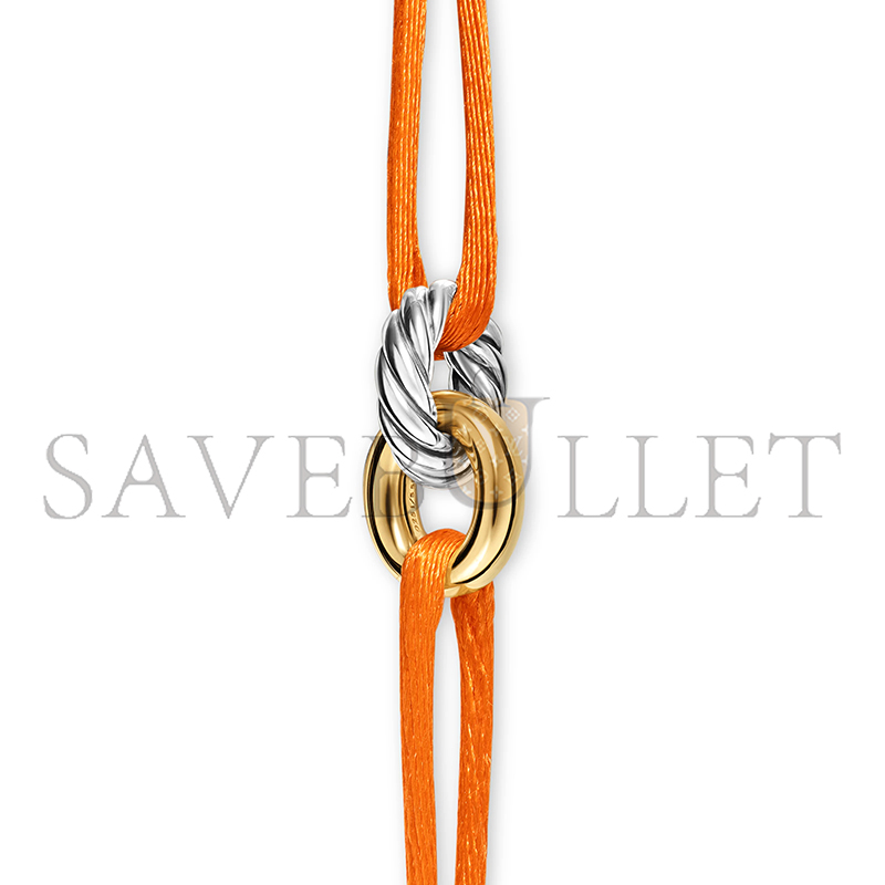 DAVID YURMAN SCULPTED CABLE LINKED CORD BRACELET B18445 S4ORG