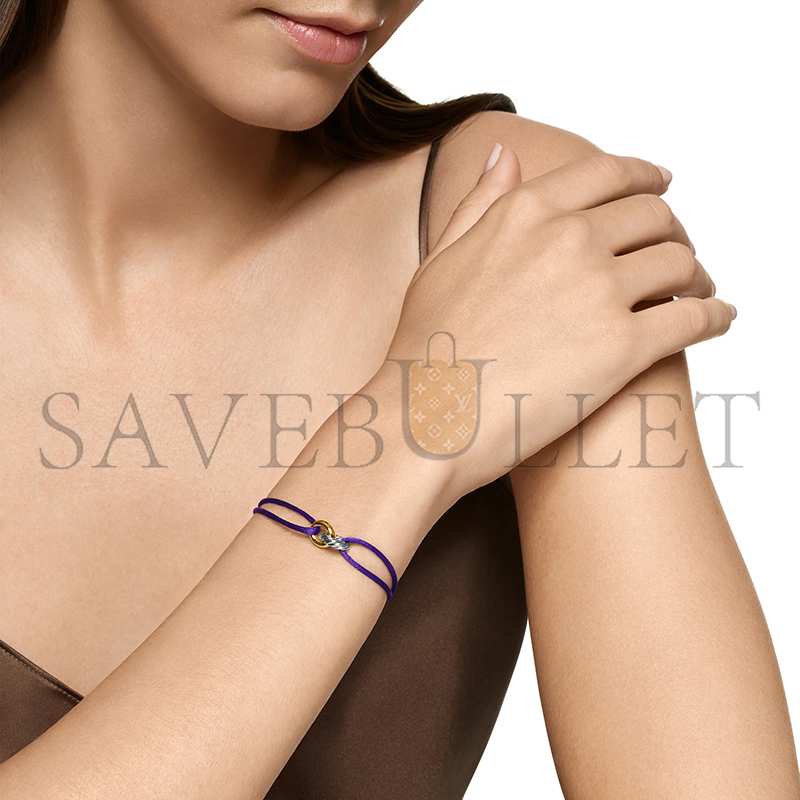 DAVID YURMAN SCULPTED CABLE LINKED CORD BRACELET B18445 S4PUR DAVID YURMAN SCULPTED CABLE LINKED CORD BRACELET B18445 S4PUR