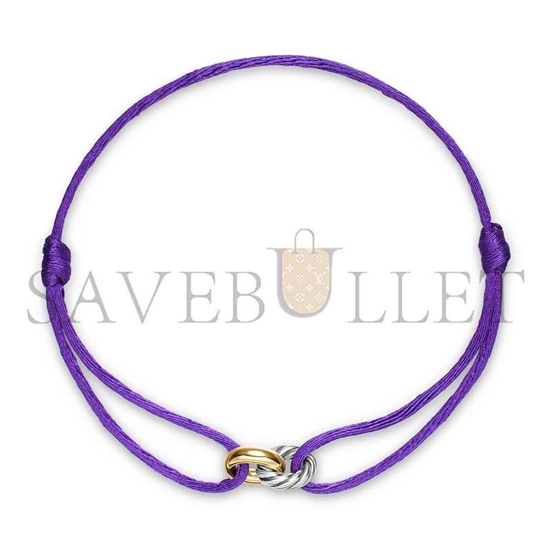 DAVID YURMAN SCULPTED CABLE LINKED CORD BRACELET B18445 S4PUR DAVID YURMAN SCULPTED CABLE LINKED CORD BRACELET B18445 S4PUR