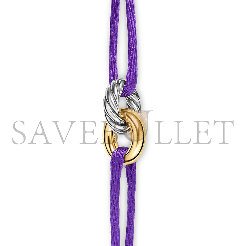 DAVID YURMAN SCULPTED CABLE LINKED CORD BRACELET B18445 S4PUR DAVID YURMAN SCULPTED CABLE LINKED CORD BRACELET B18445 S4PUR