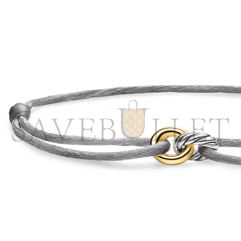 DAVID YURMAN SCULPTED CABLE LINKED CORD BRACELET B18445 S4SIL DAVID YURMAN SCULPTED CABLE LINKED CORD BRACELET B18445 S4SIL