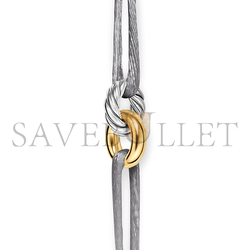 DAVID YURMAN SCULPTED CABLE LINKED CORD BRACELET B18445 S4SIL DAVID YURMAN SCULPTED CABLE LINKED CORD BRACELET B18445 S4SIL