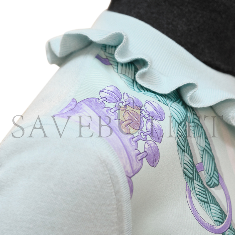 HERMES PALEFROI REMIX LONG-SLEEVE TWILLAINE CARDIGAN H5H2804DL0834