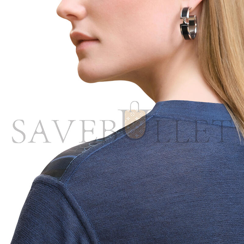 HERMES COLORIAGES DE JOUR SHORT-SLEEVE TWILLAINE SWEATER H5H2811DHI534