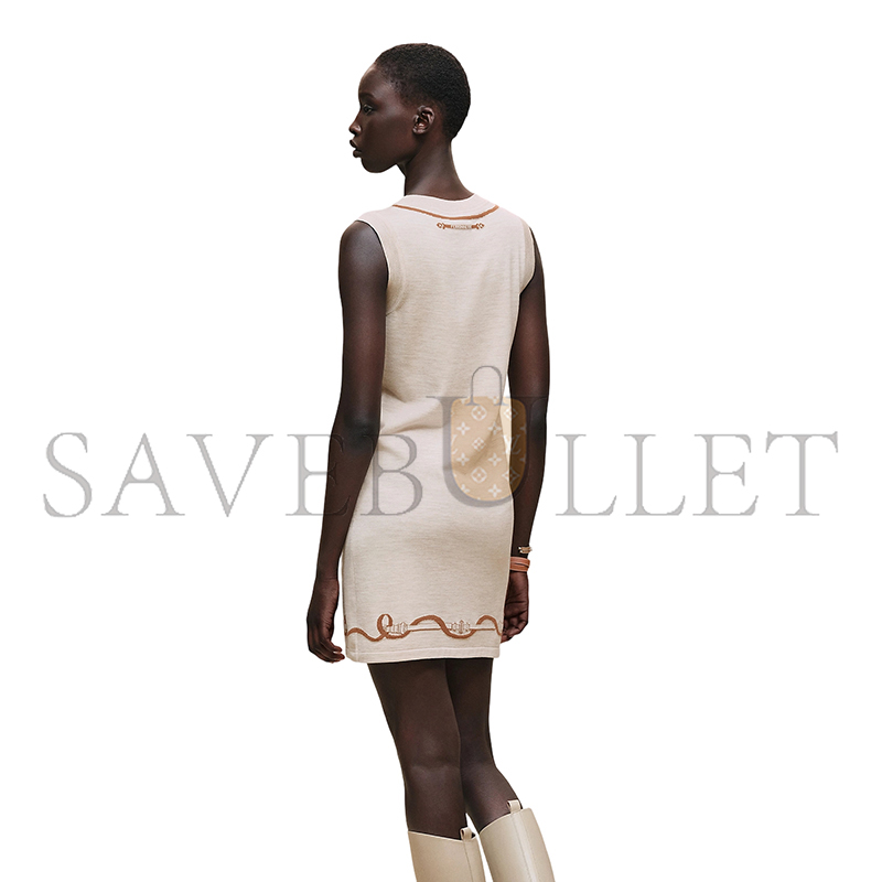 HERMES SLEEVELESS TUNIC DRESS H6E2552DCMV36