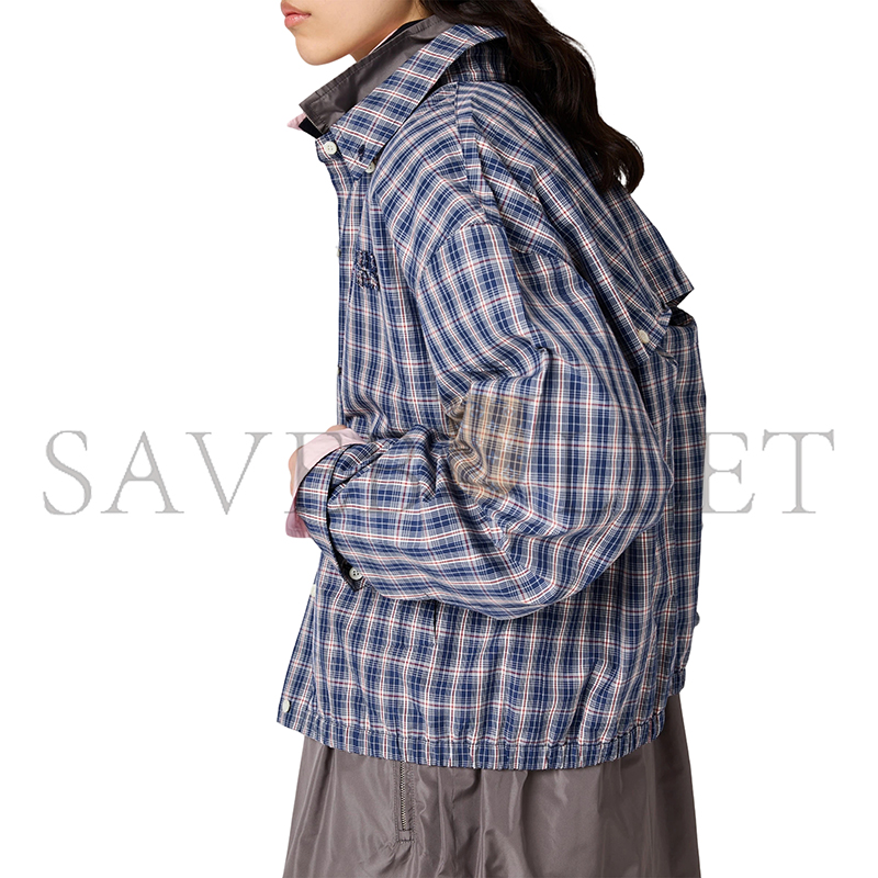 MIU MIU CHECKED FABRIC BLOUSON JACKET ML1263