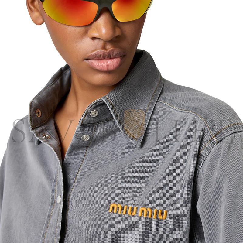 MIU MIU DISTRESSED DENIM SUIT