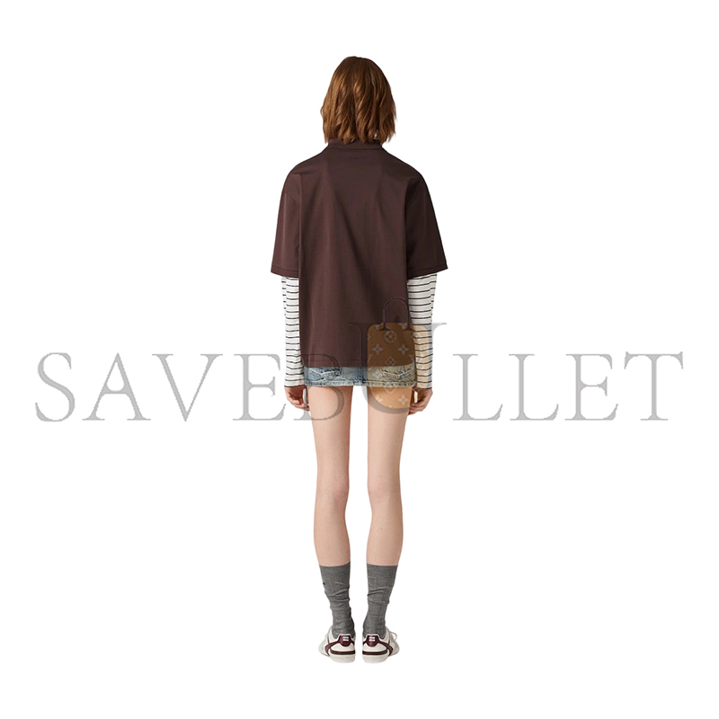 MIU MIU JERSEY POLO SHIRT MJL076