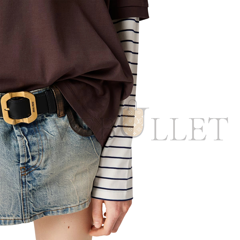 MIU MIU JERSEY POLO SHIRT MJL076