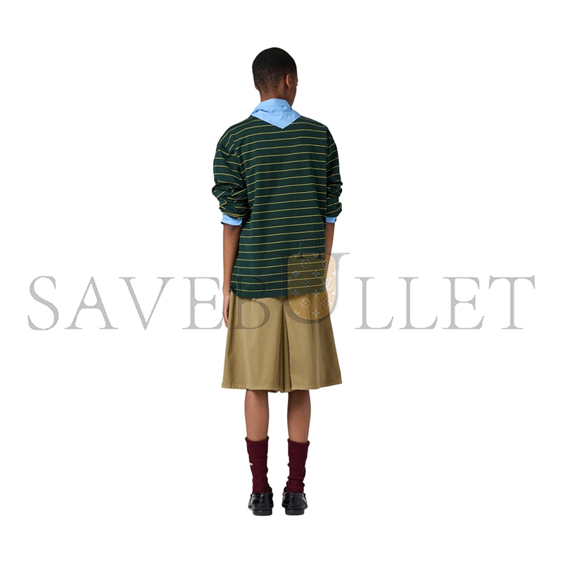 MIU MIU LONG-SLEEVED COTTON JERSEY T-SHIRT MJL014