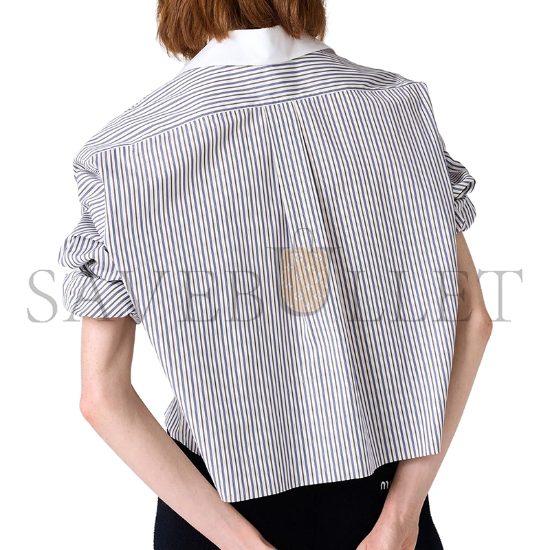 MIU MIU STRIPED POPLIN SHIRT MK1971