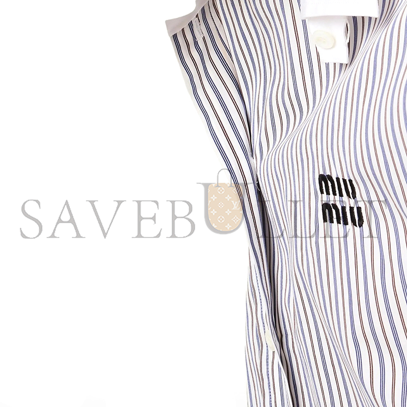 MIU MIU STRIPED POPLIN SHIRT MK1971