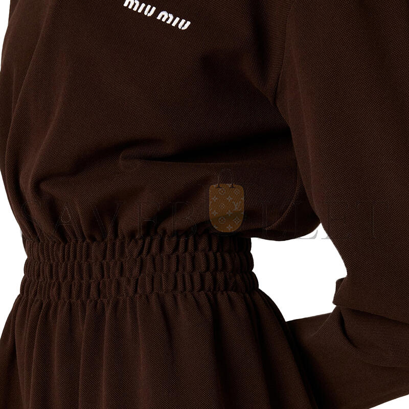 MIU MIU COTTON PIQUÉ MINI-DRESS MF5984