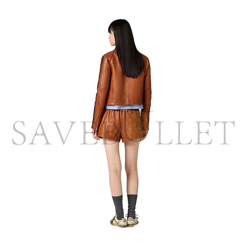 MIU MIU NAPPA LEATHER SHORTS MPP410 MIU MIU NAPPA LEATHER SHORTS MPP410