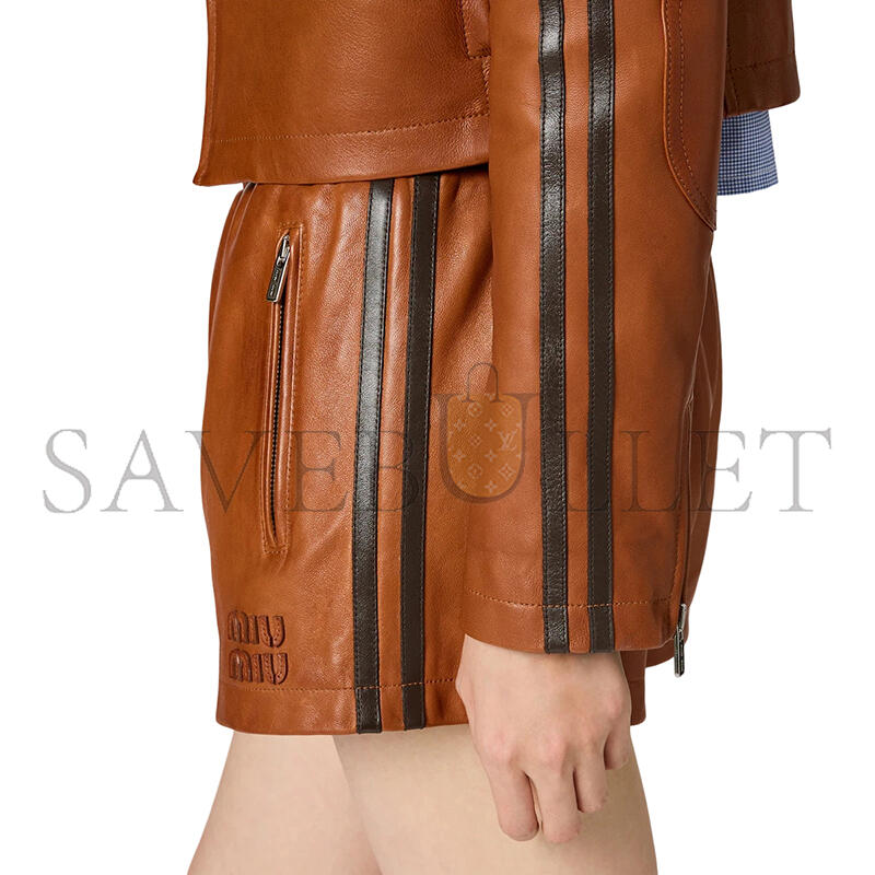 MIU MIU NAPPA LEATHER SHORTS MPP410 MIU MIU NAPPA LEATHER SHORTS MPP410