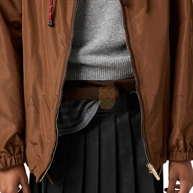 MIU MIU TECHNICAL FABRIC HOODIE JACKET ML1055