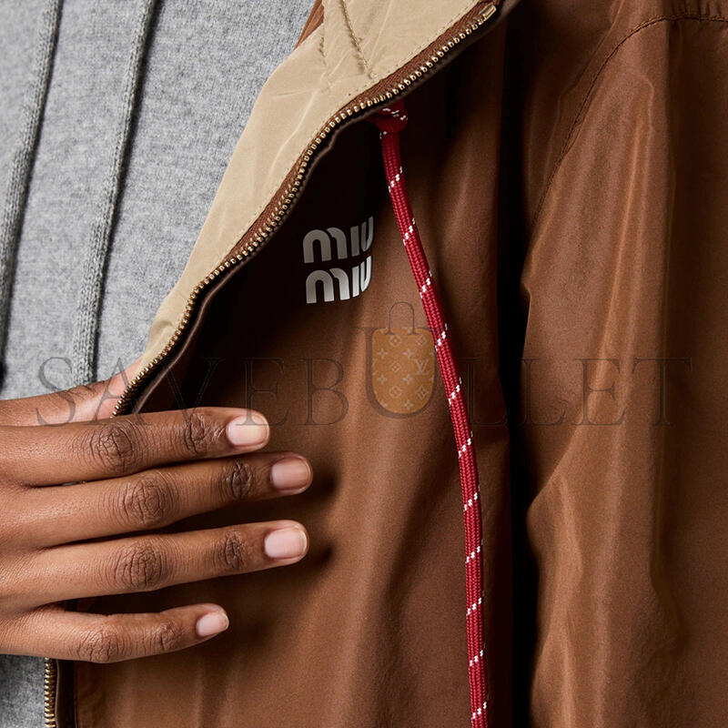 MIU MIU TECHNICAL FABRIC HOODIE JACKET ML1055