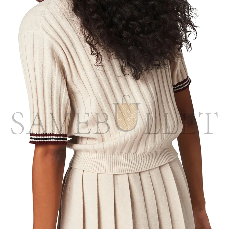 MIU MIU CASHMERE KNIT POLO SHIRT MML878