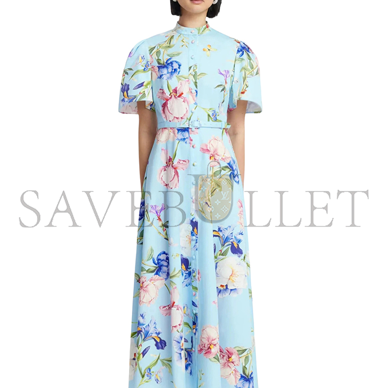 LEO LIN BIANCA SHORT SLEEVE MIDI DRESS
