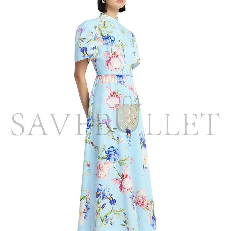 LEO LIN BIANCA SHORT SLEEVE MIDI DRESS