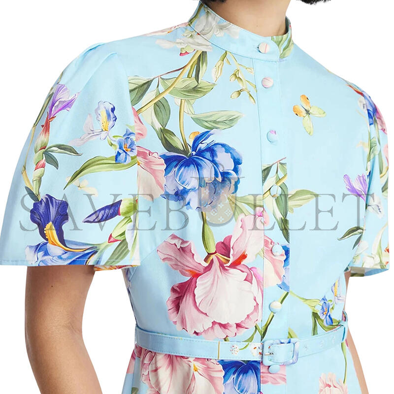 LEO LIN BIANCA SHORT SLEEVE MIDI DRESS