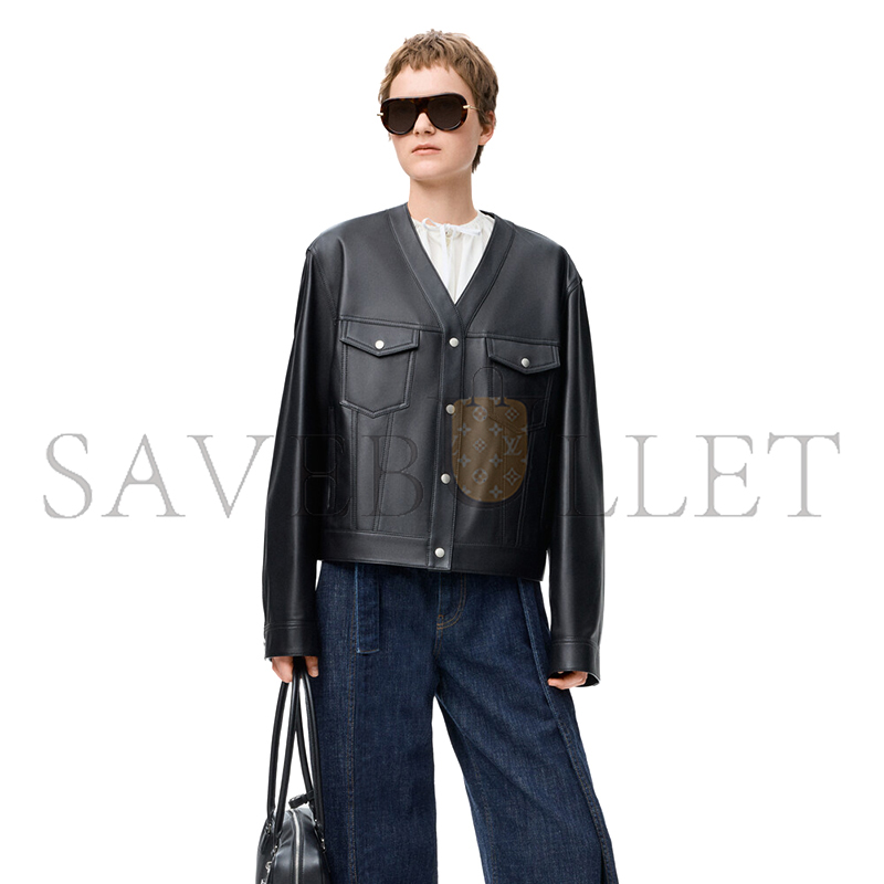 LOEWE CARDIGAN IN NAPPA LAMBSKIN S359Y34LA6