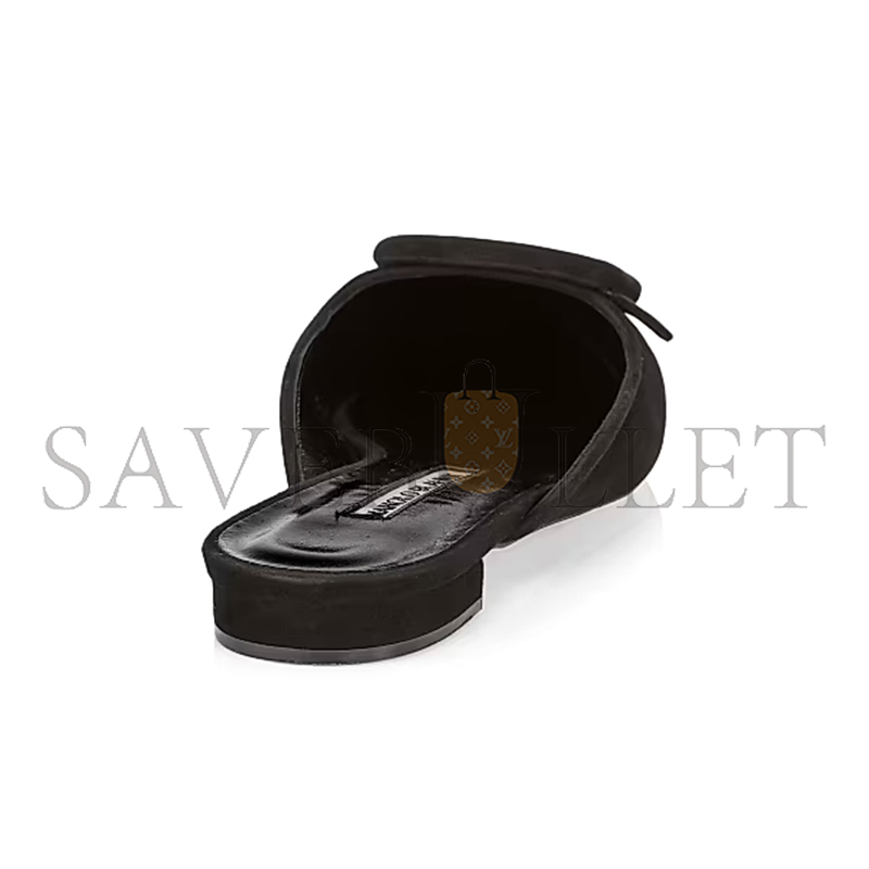 MANOLO BLAHNIK MAYSALE SUEDE FLATS 220-0546-0002