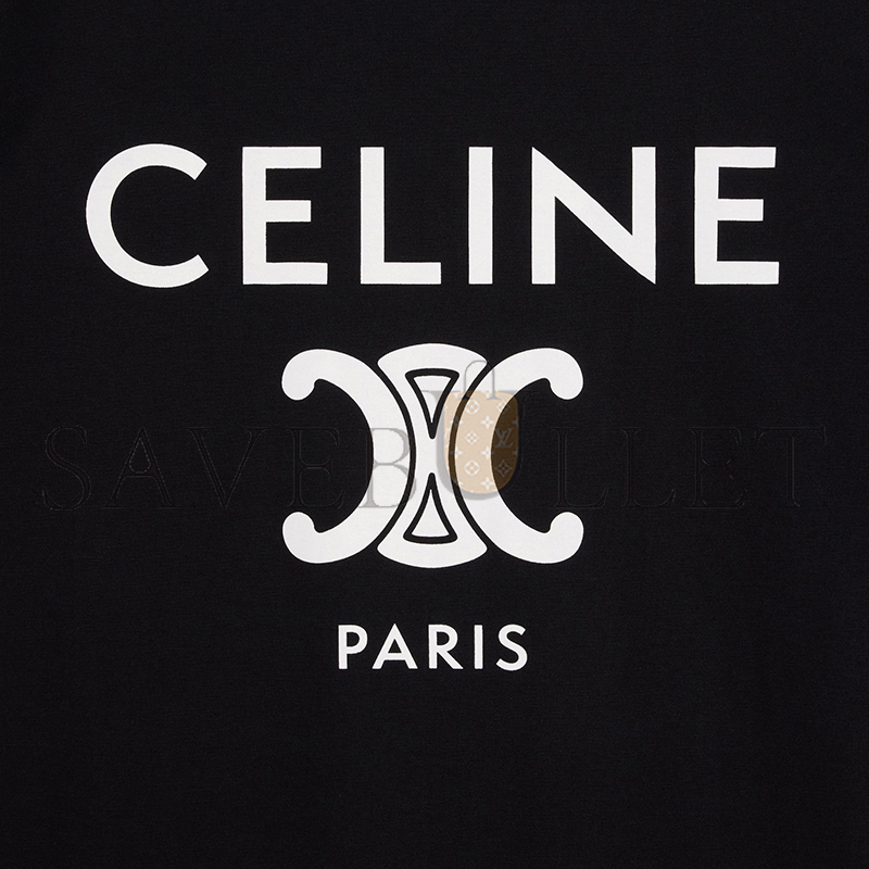 CELINE CELINE PARIS T-SHIRT IN COTTON JERSEY 2X872671Q.38AW